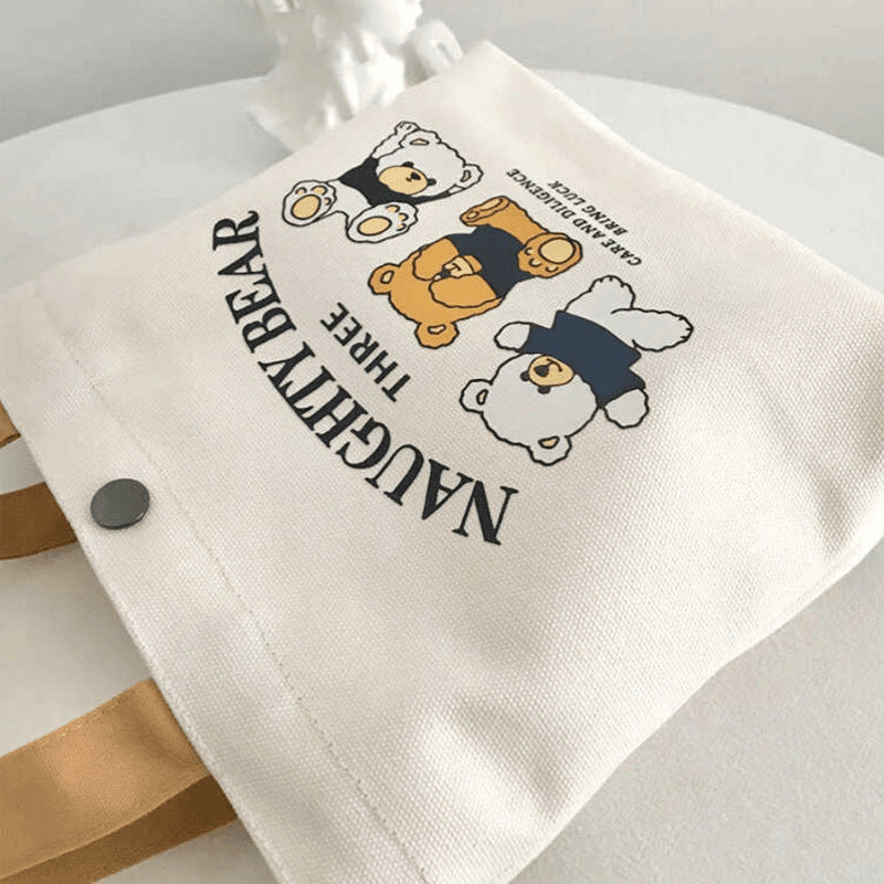 Women's Everyday Tote Bag - Small Handheld Purse with Snap Closure, Lightweight Beige Bag for College, Office, Shopping - Cute Gift for Women Students & Professionals - Durable Material, College Essentials Carrier