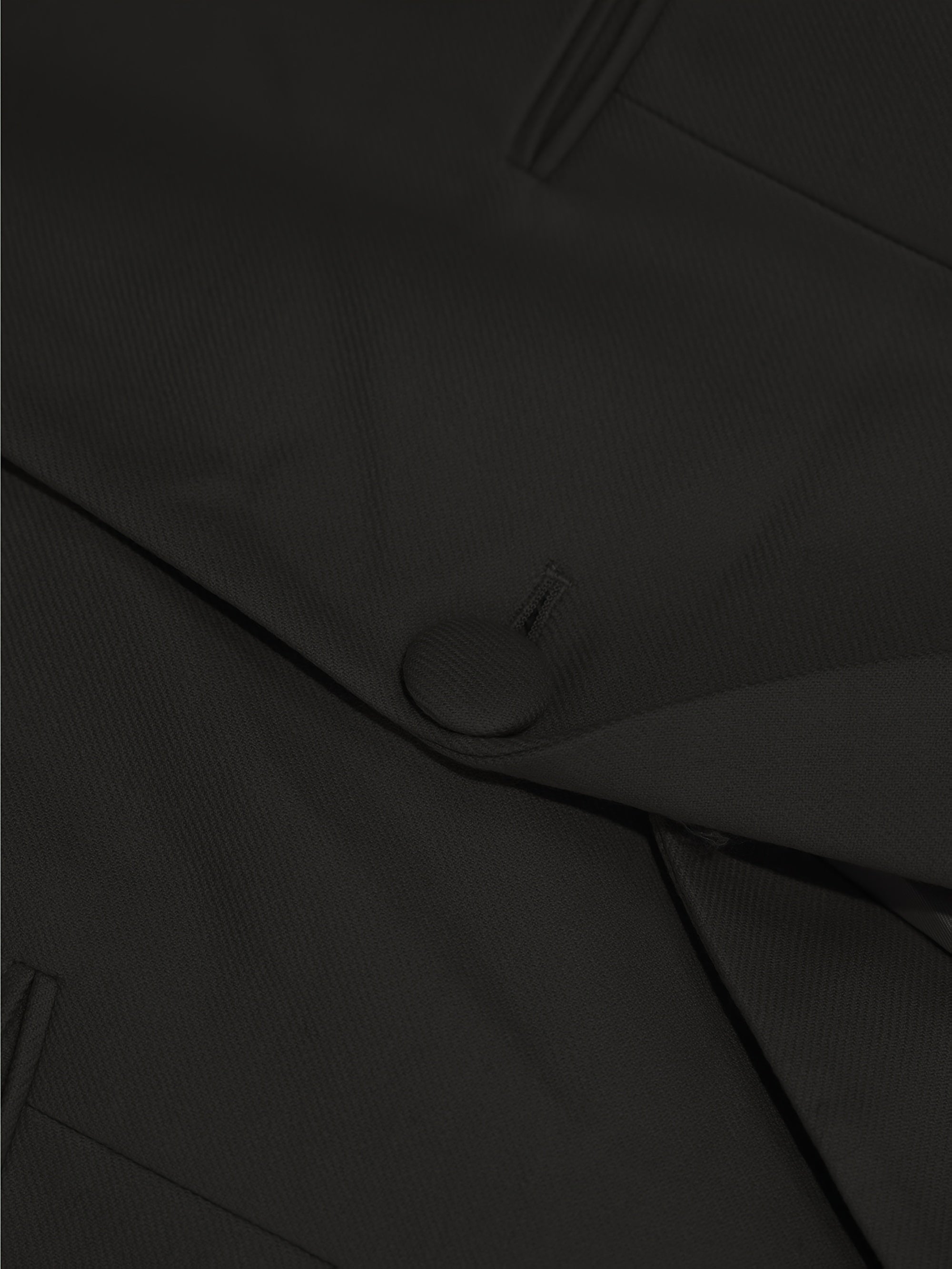 100% Wool Worsted Long Open-Front Coat Elegant for Commuting