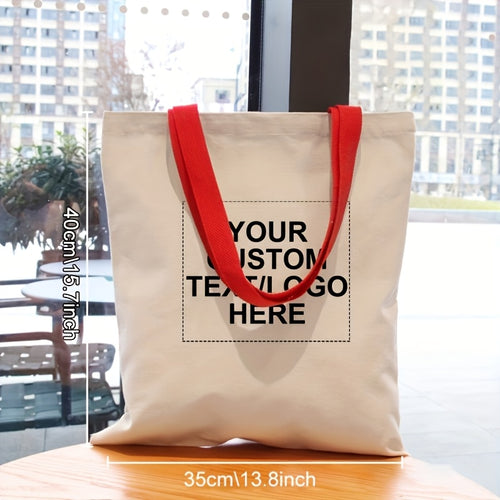 10pcs Customizable Canvas Tote Bags with Colorful Handles - Ideal for Advertising, Personalized Gifts, and Event Decor | Durable Shoulder Bags for Women, Jewelry Storage, and More