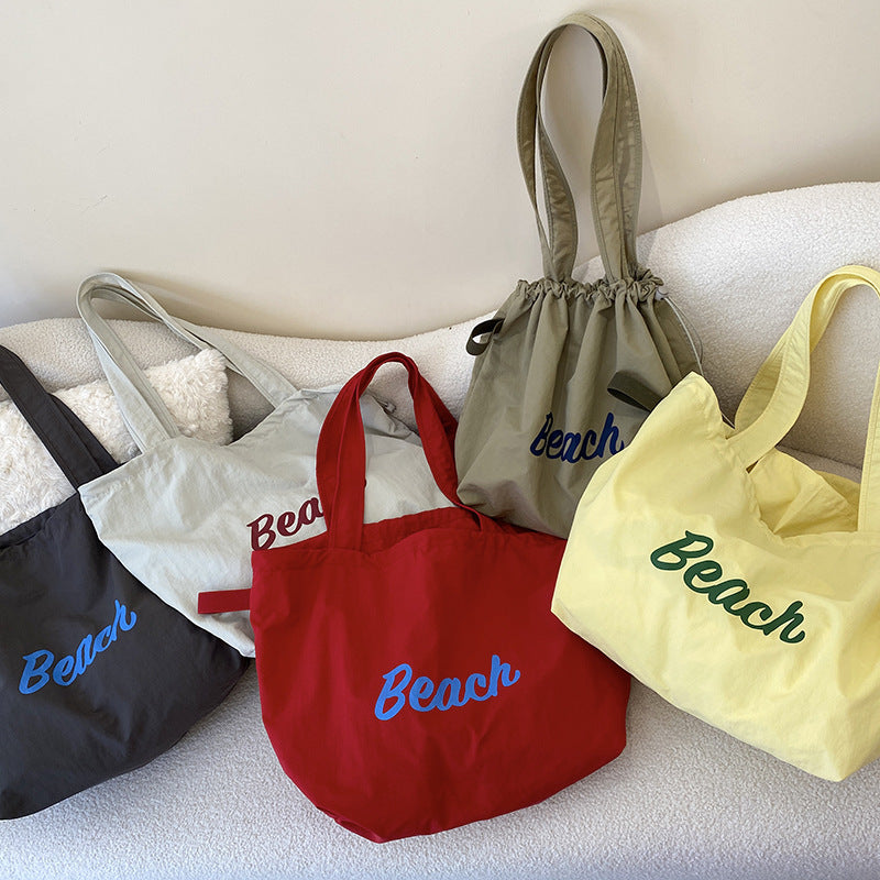 Canvas Bag, Large Capacity Women'S Instagram Shoulder Bag, Tote Bag, Korean Style Artistic Versatile Casual Lazy Bag