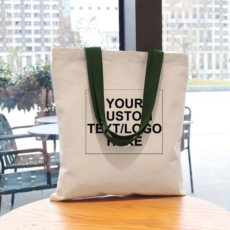 10pcs Customizable Canvas Tote Bags with Colorful Handles - Ideal for Advertising, Personalized Gifts, and Event Decor | Durable Shoulder Bags for Women, Jewelry Storage, and More