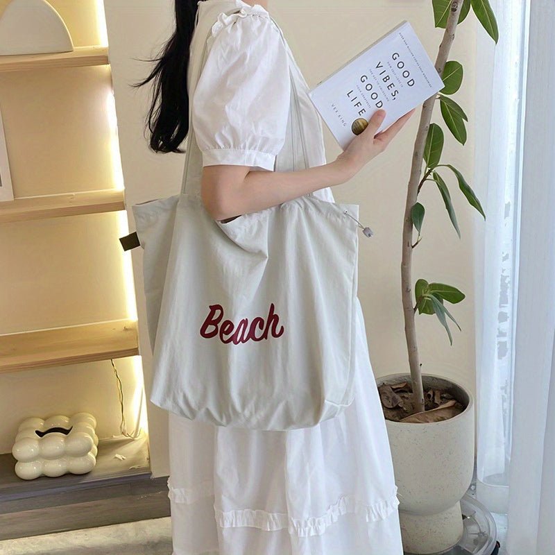 Canvas Bag, Large Capacity Women'S Instagram Shoulder Bag, Tote Bag, Korean Style Artistic Versatile Casual Lazy Bag