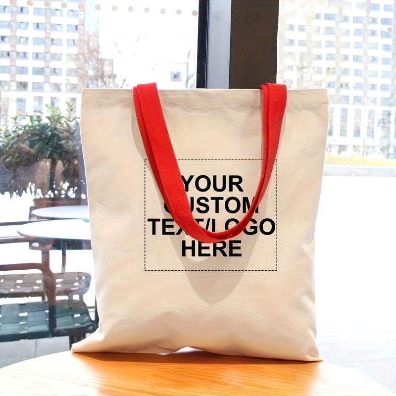 10pcs Customizable Canvas Tote Bags with Colorful Handles - Ideal for Advertising, Personalized Gifts, and Event Decor | Durable Shoulder Bags for Women, Jewelry Storage, and More